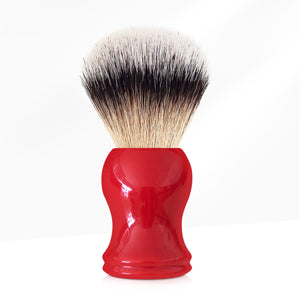 Open image in slideshow, GG Shaving Brush｜Nylon Hair｜Red Acrylic Handle｜Double Bottom
