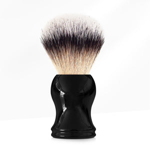 Open image in slideshow, GG Shaving Brush｜Nylon Hair｜Black Acrylic Handle｜Double Bottom
