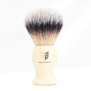 Open image in slideshow, GG Shaving Brush｜Nylon Hair｜Lvory White Acrylic Handle
