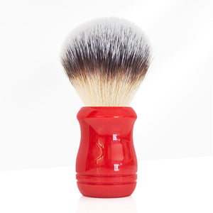 Open image in slideshow, GG Shaving Brush｜Nylon Hair｜Red Acrylic Handle
