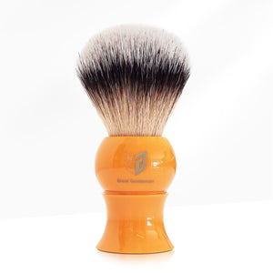 Open image in slideshow, GG Shaving Brush｜Nylon Hair｜Yellow Acrylic Handle
