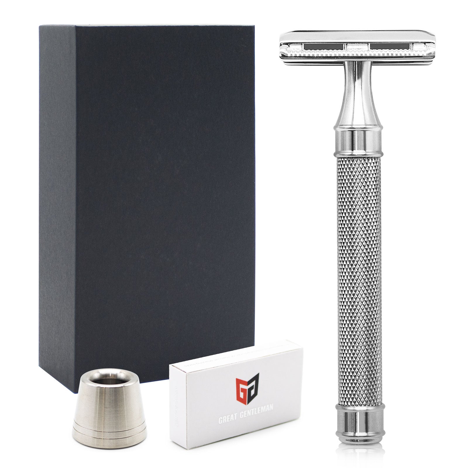 Great Gentleman Double Edge Shaving Safety Razor with Deluxe Stainless Steel Handle