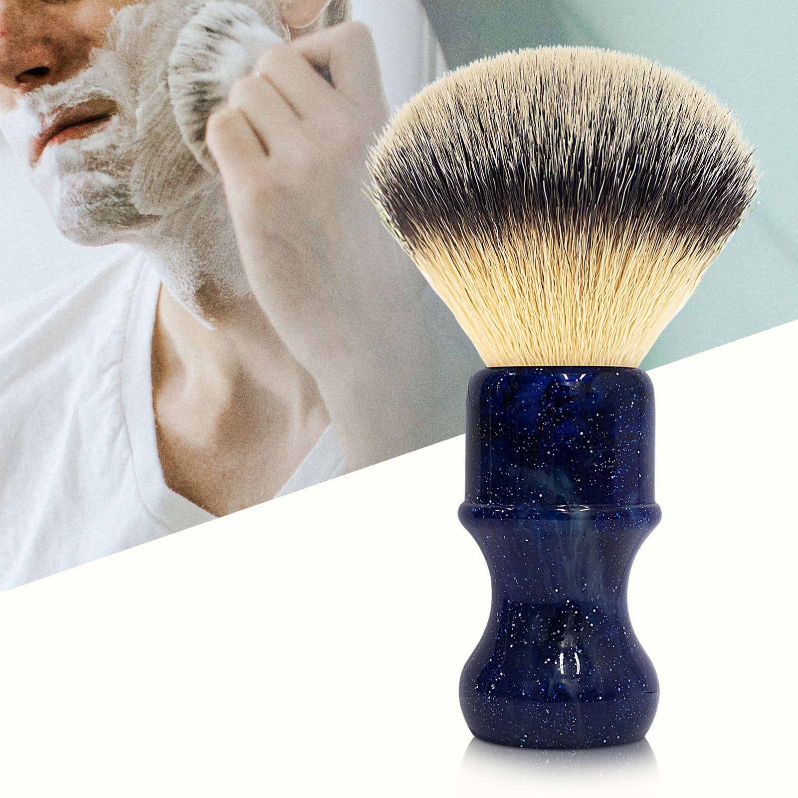 GG Shaving Brush｜Nylon Hair｜Bule Resin Handle